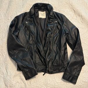 Abercrombie & Fitch Black Leather Jacket
